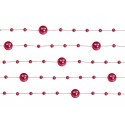 Girlandy perłowe, czerwony, 1,3m, 1op.