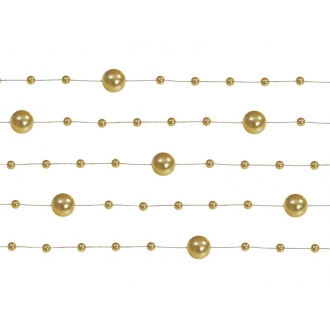 Girlandy perłowe, złoty, 1,3m, 1op.