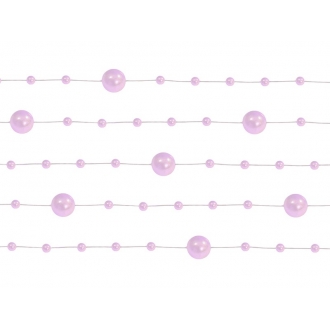 Girlandy perłowe, wrzosowy róż, 1,3m, 1op.
