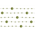 Girlandy perłowe, c. zielony, 1,3m, 1op.