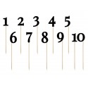 Numery na stół, czarny, 24-26cm, 11szt.
