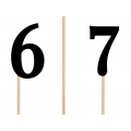 Numery na stół, czarny, 24-26cm, 11szt.