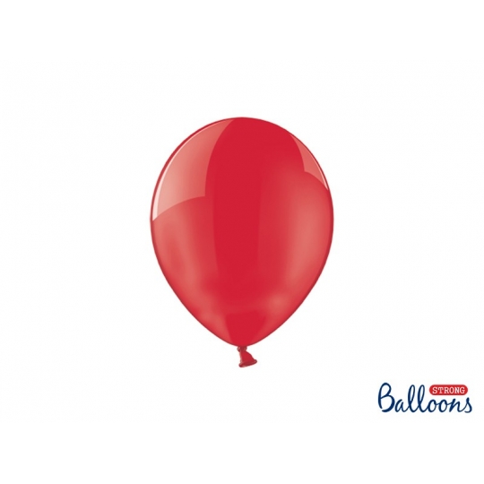 Balony Strong 23cm, Crystal Poppy Red, 100szt.