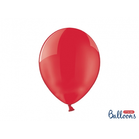 Balony Strong 30cm, Crystal Poppy Red, 100szt.