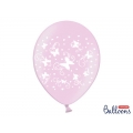 Balony 30cm, Motylki, Metallic Candy Pink, 50szt.