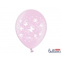 Balony 30cm, Motylki, Metallic Candy Pink, 50szt.