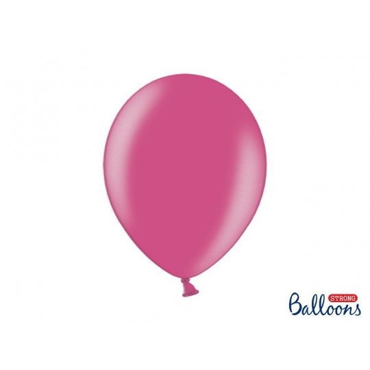 Balony Strong 30cm, Metallic Hot Pink, 100szt.