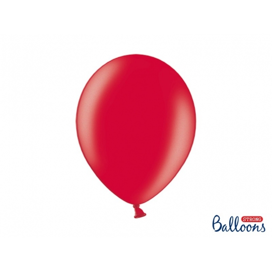 Balony Strong 30cm, Metallic Poppy Red, 20szt.