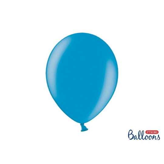 Balony Strong 30cm, Metallic Caribb. Blue, 100szt.