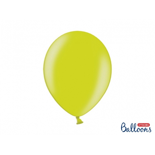 Balony Strong 30cm, Metallic Lime Green, 20szt.