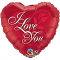 Balon foliowy 18" QL HRT "I Love You na róży"