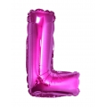 Balon foliowy "Litera L", różowa, 35 cm