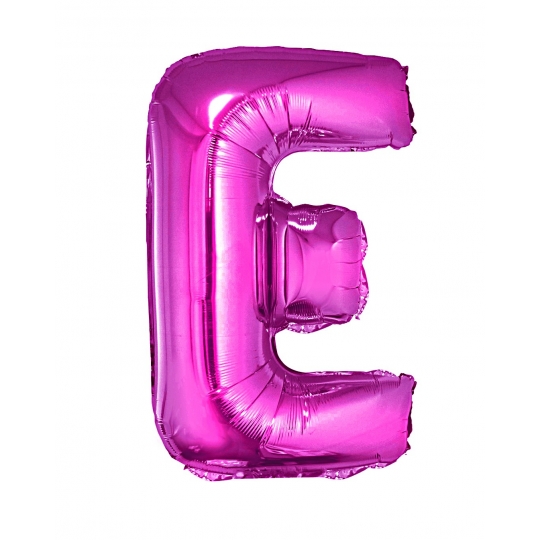Balon foliowy "Litera E", różowa, 35 cm