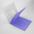 Zaproszenie Ślubne w Kolorze Ecru z Dwoma Motylami 3D F1396