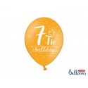 Balony 30cm, 7th! birthday, mix, 6szt.