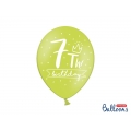 Balony 30cm, 7th! birthday, mix, 6szt.