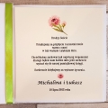 Księga Gości z Motywem Pastelowych Kwiatów i Zieloną Tasiemką WK10