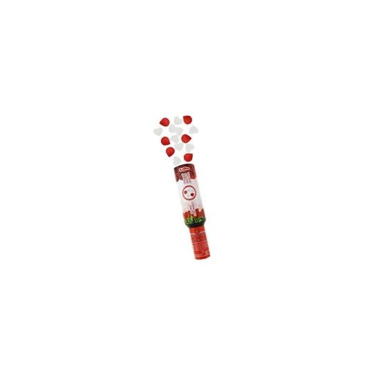 Konfetti pneumatyczne - Płatki róż czerwone i białe serca / 30 cm