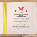 Księga Gości z Motywem Wiosennego Serca i Żółtą Tasiemką WK17