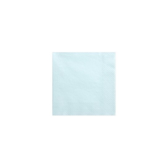 Serwetki trójwarstwowe, j. błękit, 33x33cm, 1op.