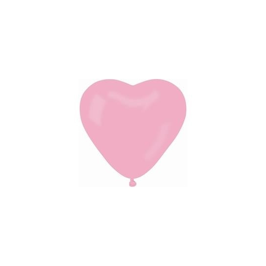 Balon CR pastel "Serce bez nadruku" - różowy 06 / 50 szt.