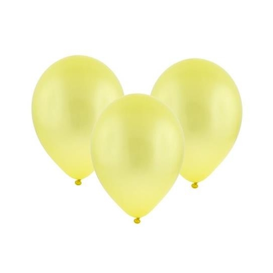 Balon metaliczny 12" "Bronisze" / żółty, 100 szt.