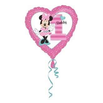 Balon foliowy 18" HRT - "Minnie Mouse 1st Birthday "