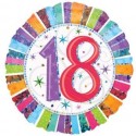 Balon foliowy 18" - "Birthday 18th"