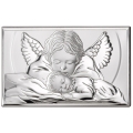 Obrazek Srebrny z Aniołkiem Czuwającym nad Dzieckiem WVL81288