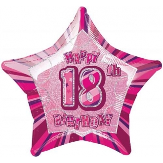 	 Balon foliowy UQ 20" STR "Happy 18th Birthday"