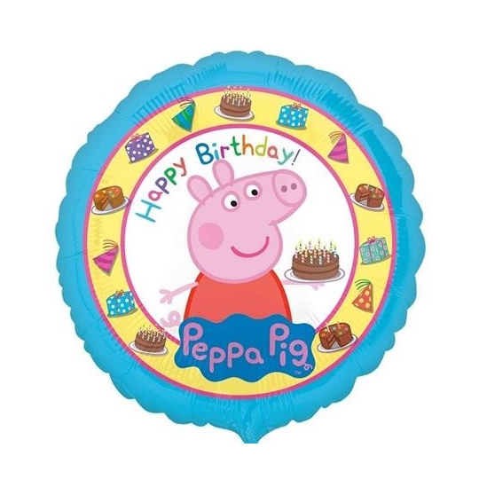 	 Balon foliowy 18'' CIR - "Peppa Pig Happy Birthday"