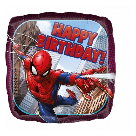 	 Balon foliowy 18" SQR "Spiderman Happy Birthday"