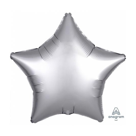 Balon foliowy Satyna Lux S15, STR Stalowy , 43 cm
