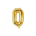 Balon foliowy Litera "O", 35cm, złoty