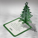 Kartka Świąteczna Zielona Choinka 3D FS427z