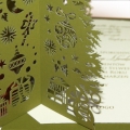Kartka Świąteczna Oliwkowa Choinka 3D FS633zl