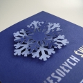 Kartka Świąteczna Trójwymiarowa Śnieżynka FS918nm
