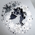 Kartka Świąteczna Renifery w Zimowej Scenerii FS924s