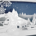Kartka Świąteczna Zimowy Pejzaż FS731bs