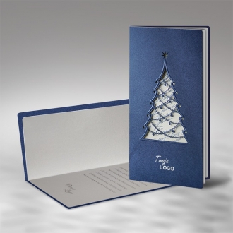 Kartka Świąteczna z Oryginalną Choinką Wyciętą Laserowo FS480i