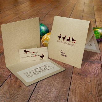 Kartka Świąteczna Eco Design z Aplikacją w Postaci Kartki z Życzeniami 3D W389