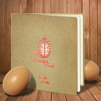 Kartka Świąteczna Eco Design z Motywem Jajka z Życzeniami W336
