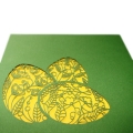 Kartka Świąteczna z Trzema Żółtymi Pisankami Wyciętymi Laserowo W229