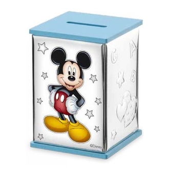 Skarbonka 8x8x11,5 cm niebieska Mickey