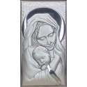 Obrazek Srebrny Maryja z dzieciątkiem 7cm x 12cm