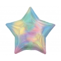 Balon foliowy 18 cali STR - Gwiazda Tęczowa opalizująca, jasne kolory