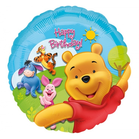 Balon foliowy 18" CIR - "Pooh and Friends Sunny BDAY"
