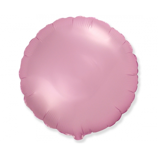 Balon foliowy 18 cali FX - Okrągły (satynowy pastel jasnoróżowy)