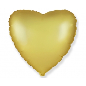 Balon foliowy 18 cali FX - Serce (satynowy pastel złoty)