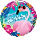 Balon foliowy 18 cali QL HRT Happy Birthday - Flaming